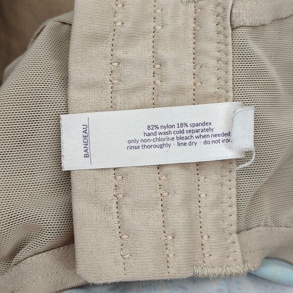 Cacique Swim Bikini Top 44DDD Bandeau Tribal Stripe Red Blue White Colorful - Picture 2 of 4